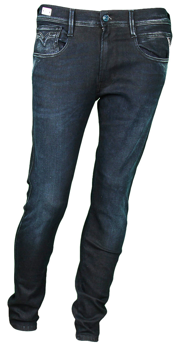Replay Hyperflex Jeans Uomo Replay Replay Anbass Hyperflex In Navy