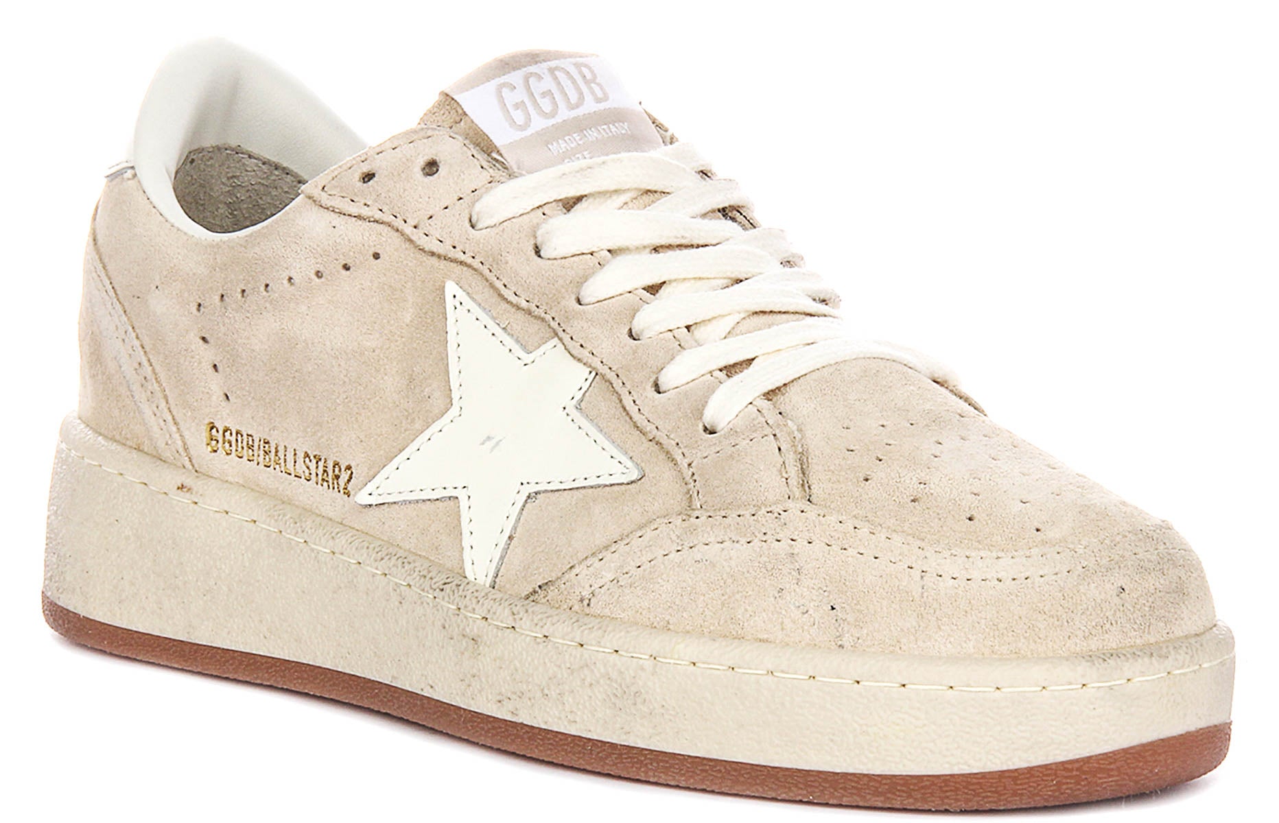 Golden Goose Ballstar 2 In Beige For Women | Lace up Trainers 
