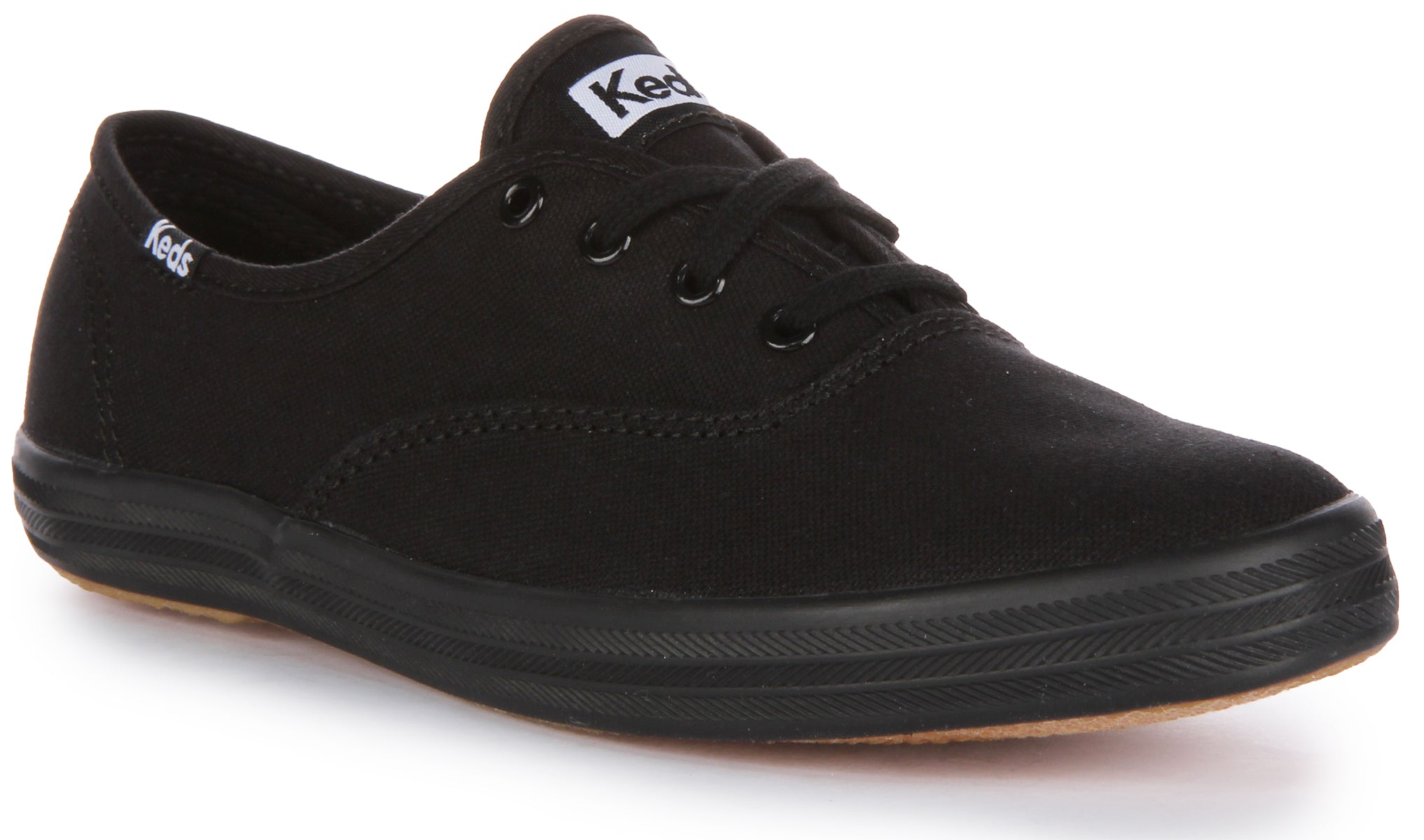 Keds Champion Black For Women Low Top Lace Up Casual Trainers