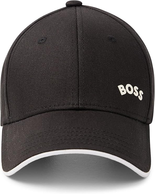 Boss Cap Bold Cap In Black | Hugo Boss Twill Adjustbale Closure