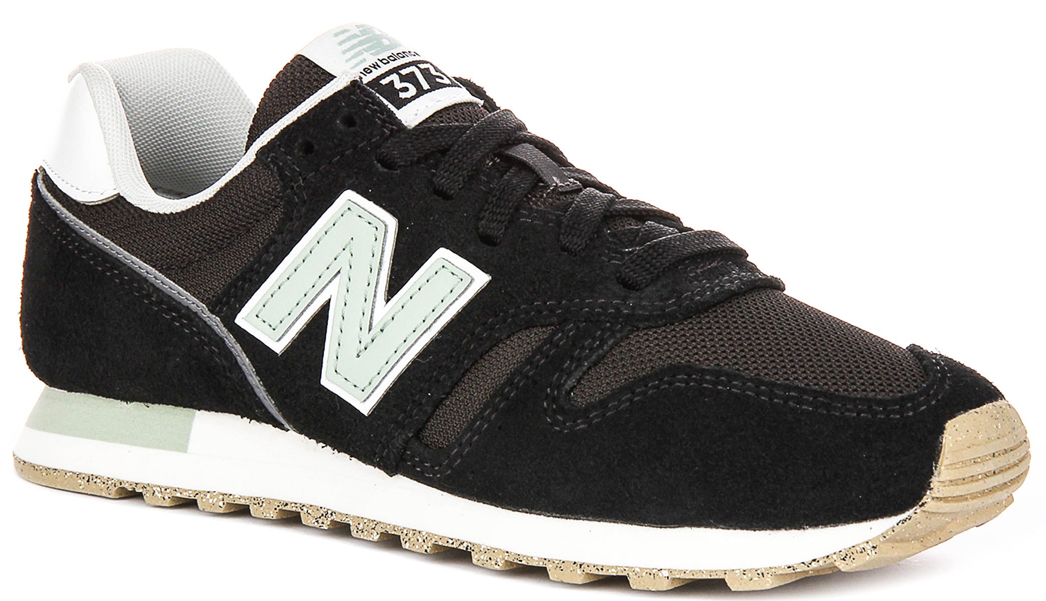 balance 373 new balance ladies black trainers