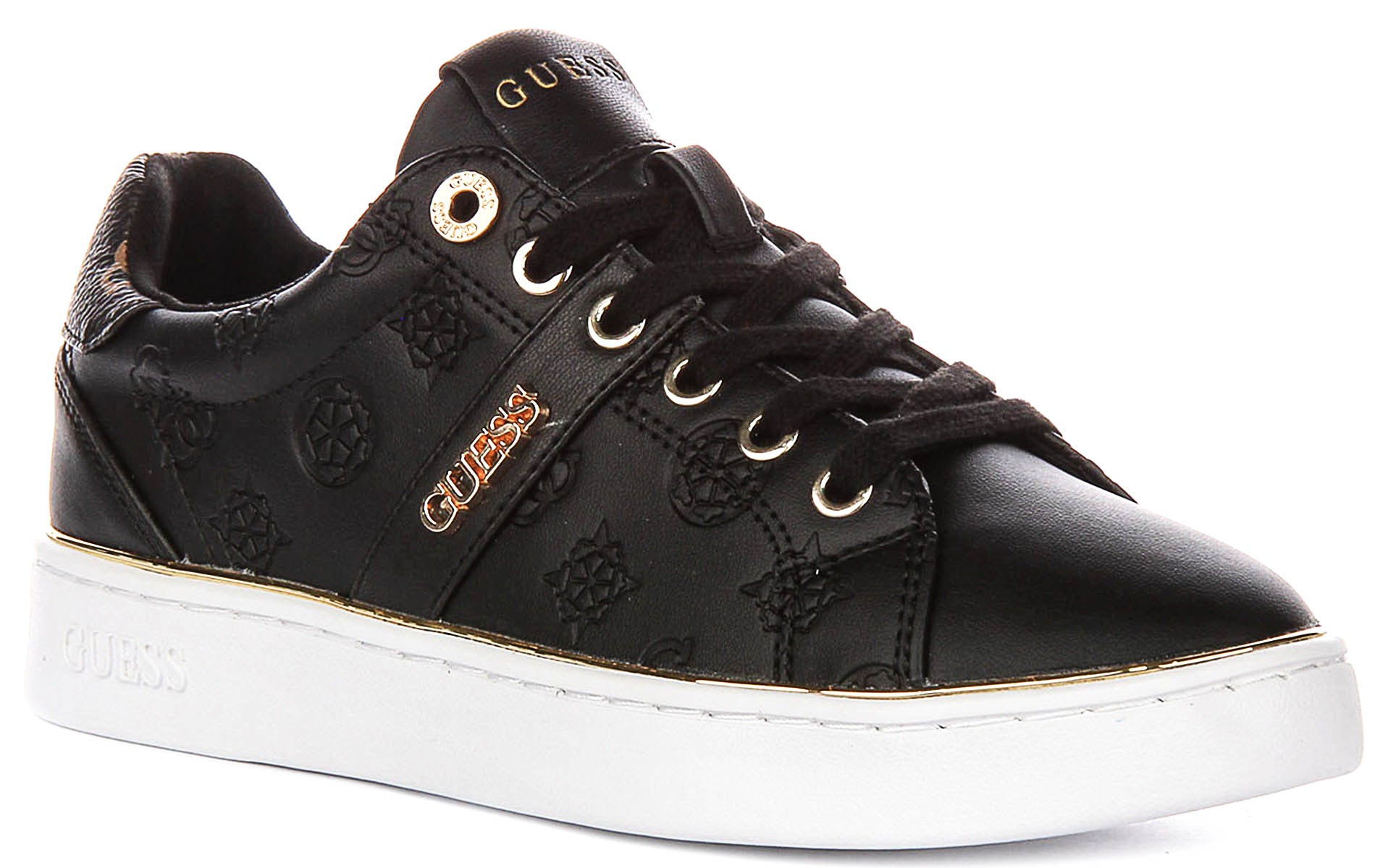 Guess Britz 4G Peony Print In Black For Women | Lace up Designer