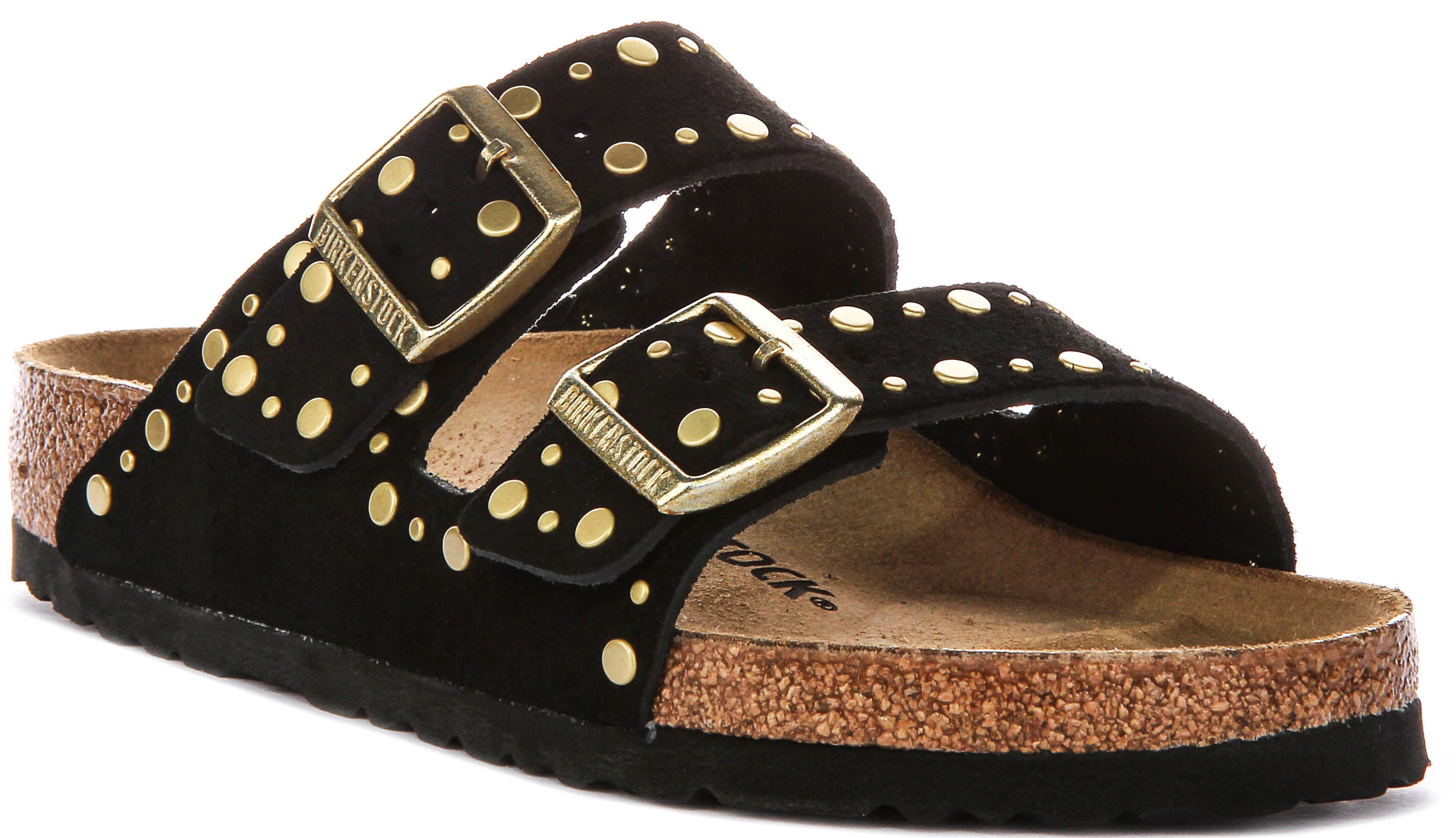 Birkenstock Arizona Rivet In Black For Womens | Regular Fit Sandal