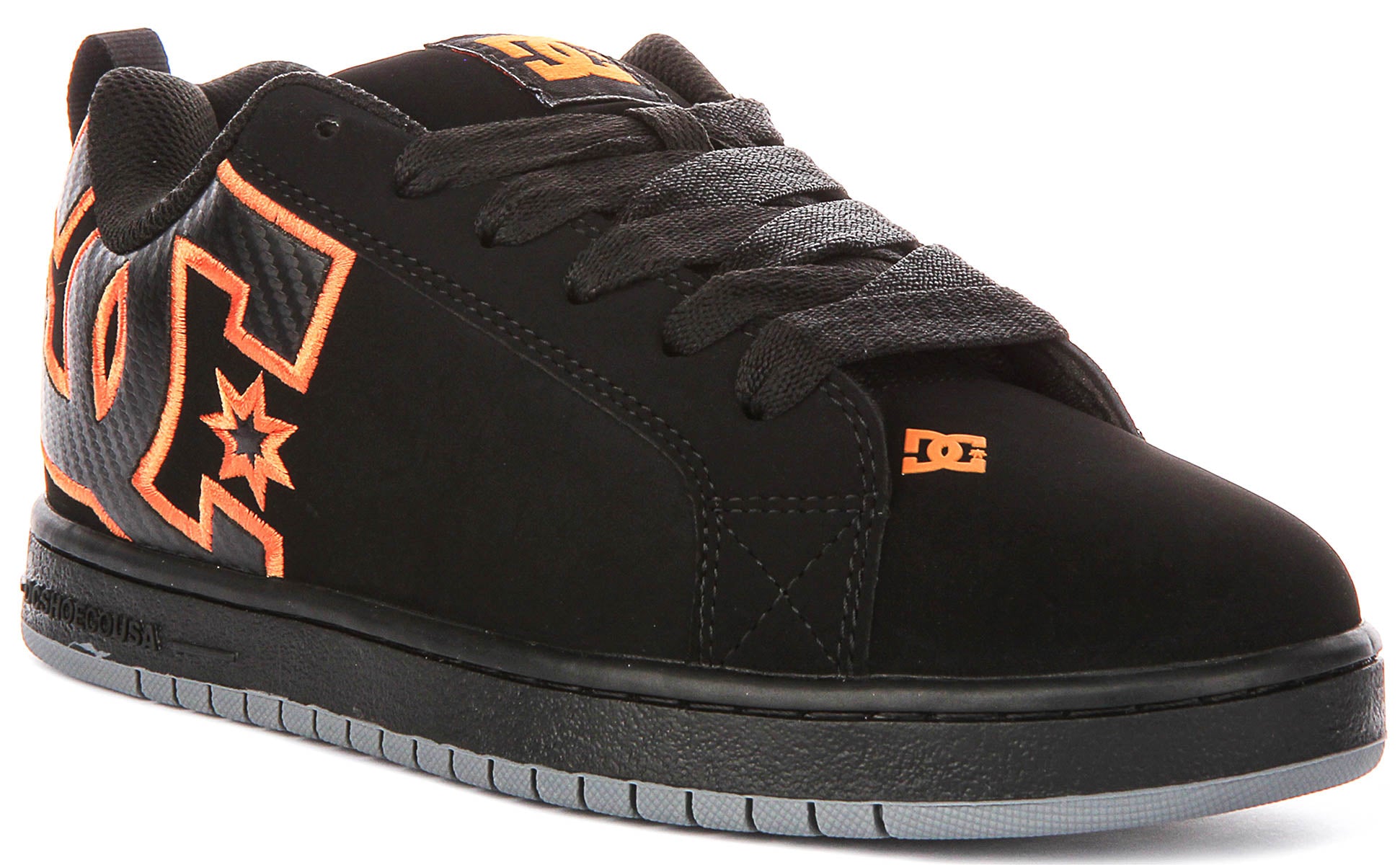 Dc Shoes Court Graffik In Black Orange For Men | Skate Lace Up
