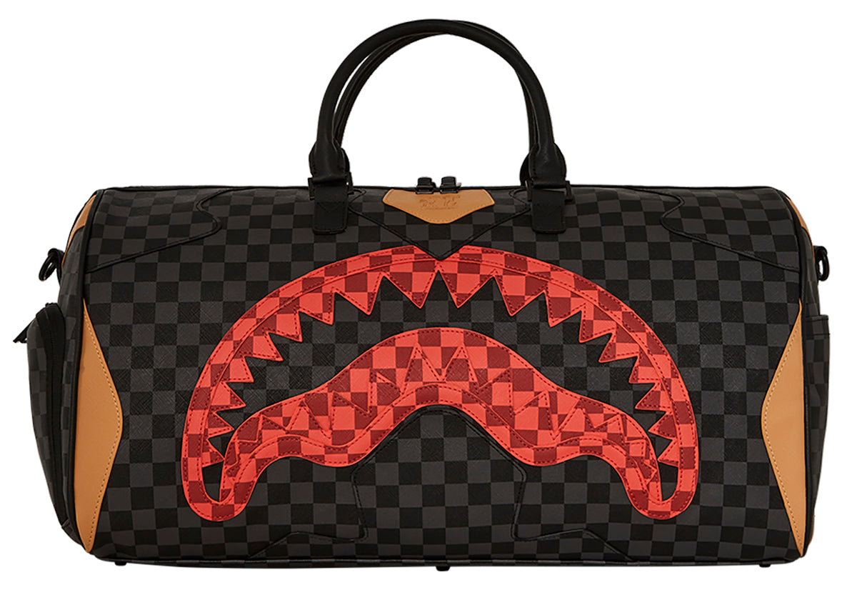 Sprayground Evil Genius Triple Decker In Black Red Weekender