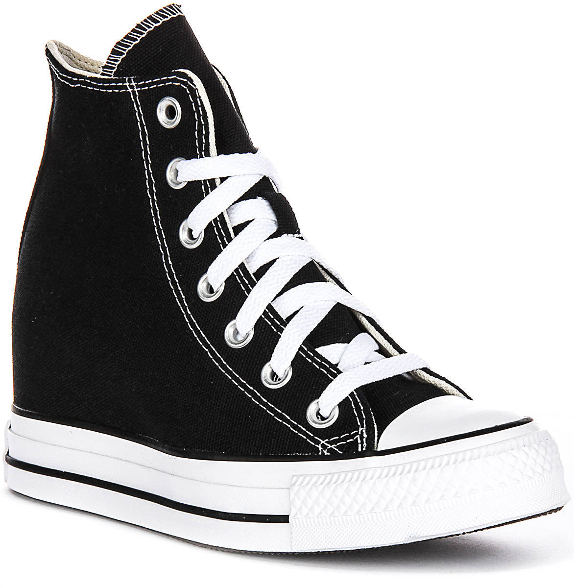 High Top Black Wedge Heel Sneakers High Top Black Converse Wedge