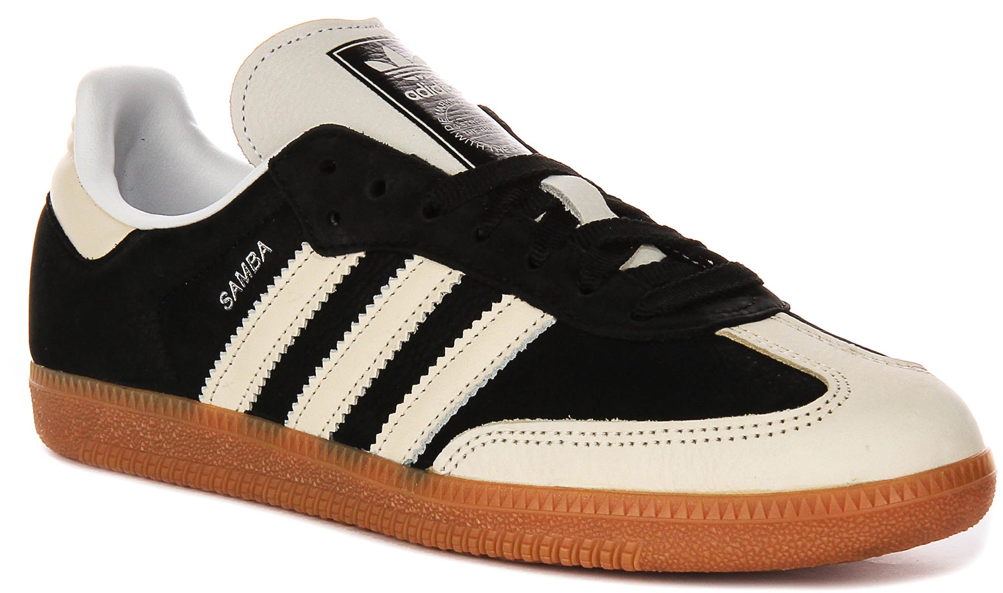Adidas Samba OG W In Black White | Lace up Retro Trainers – 4feetshoes
