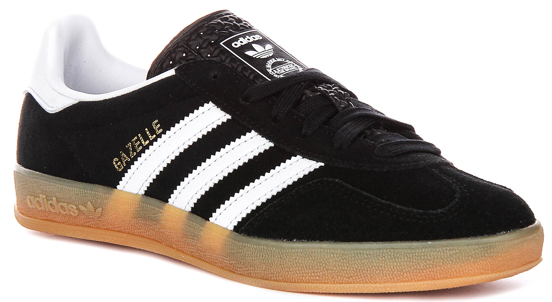 adidas Black & White Gazelle Indoor Kids Trainers