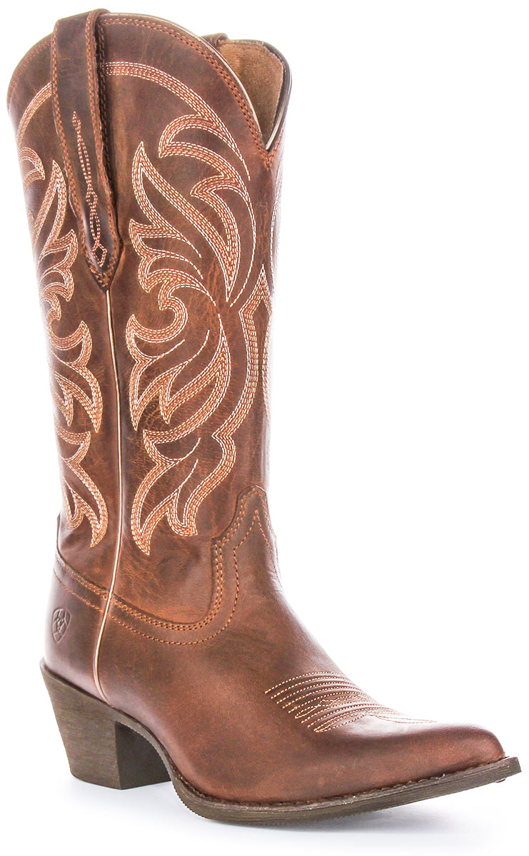 Ariat Heritage J Toe en Brown para mujeres Bota occidental de
