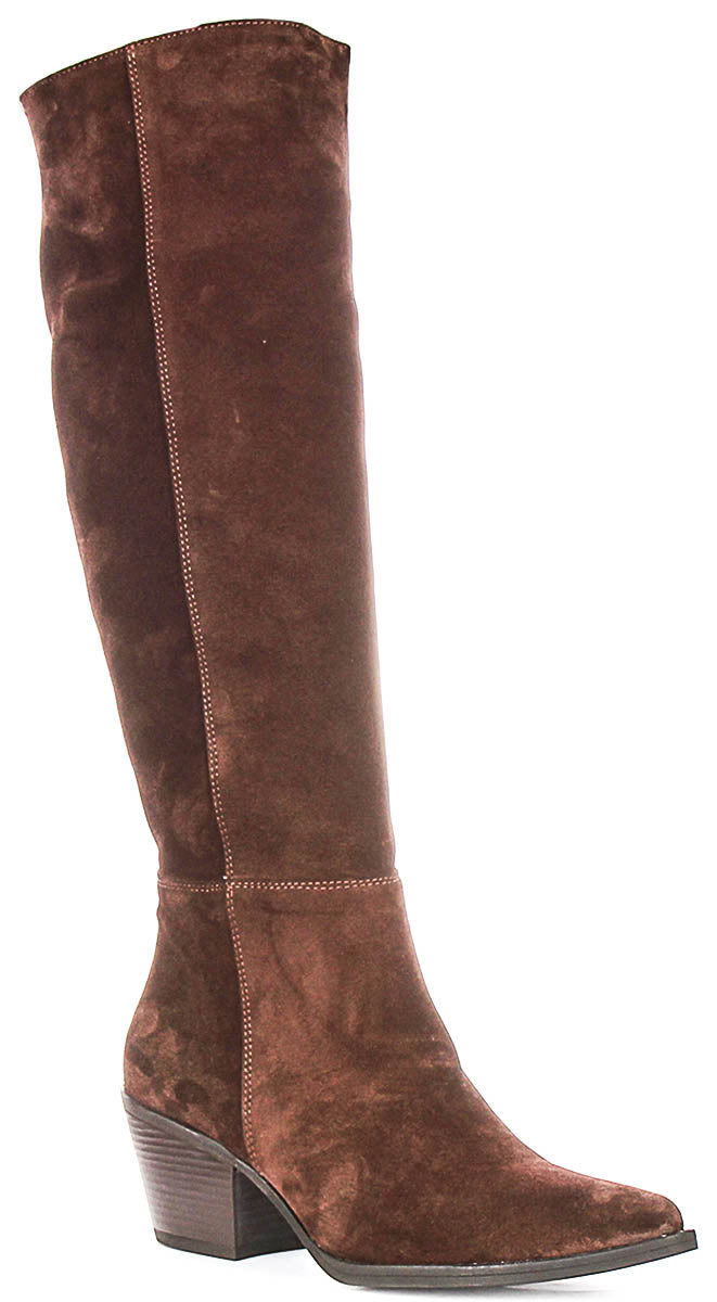 Chanel Interlocking CC Logo Suede Riding Boots