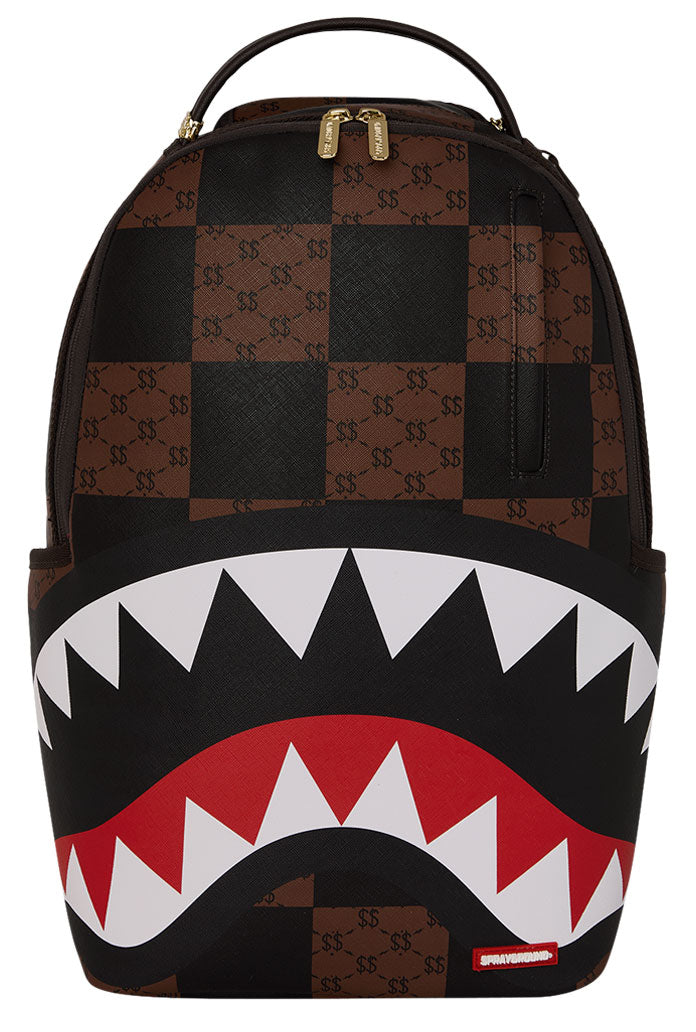 black and red louis vuitton backpack tan Sprayground That Big Check Shark In Brown Leather Briefcase Laptop Backpack The result of a PIECES:4 MORCEAUX NewModel202607