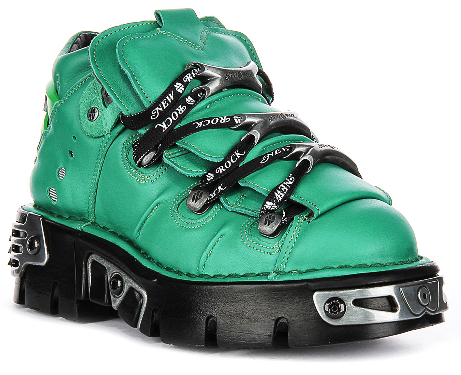 Newrock 106 Reactor In Green | 90s Lace Up Platform Shoes – 4feetshoes