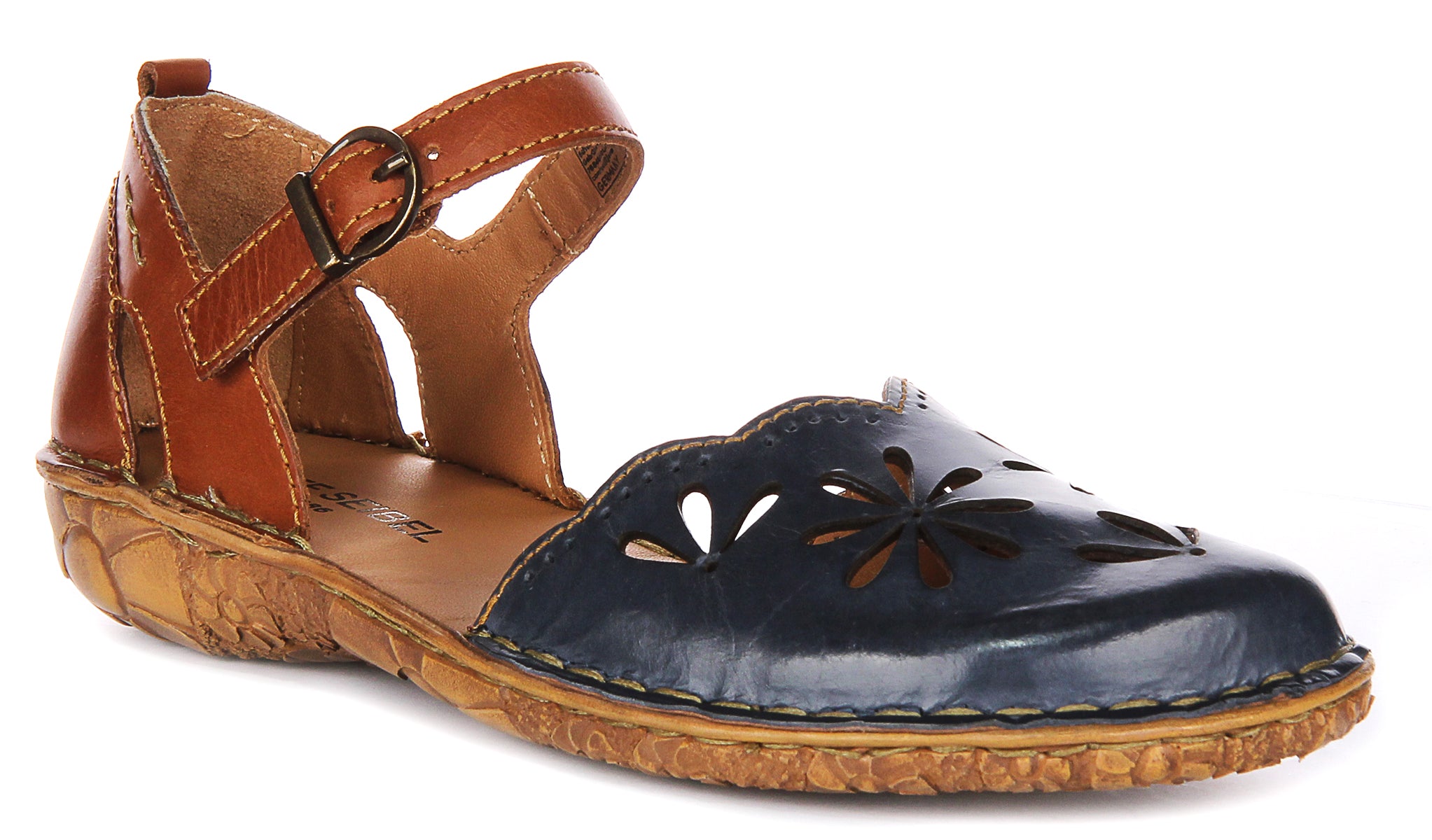 Josef Seibel Rosalie 04 In Navy Brown For Women Closed Toe
