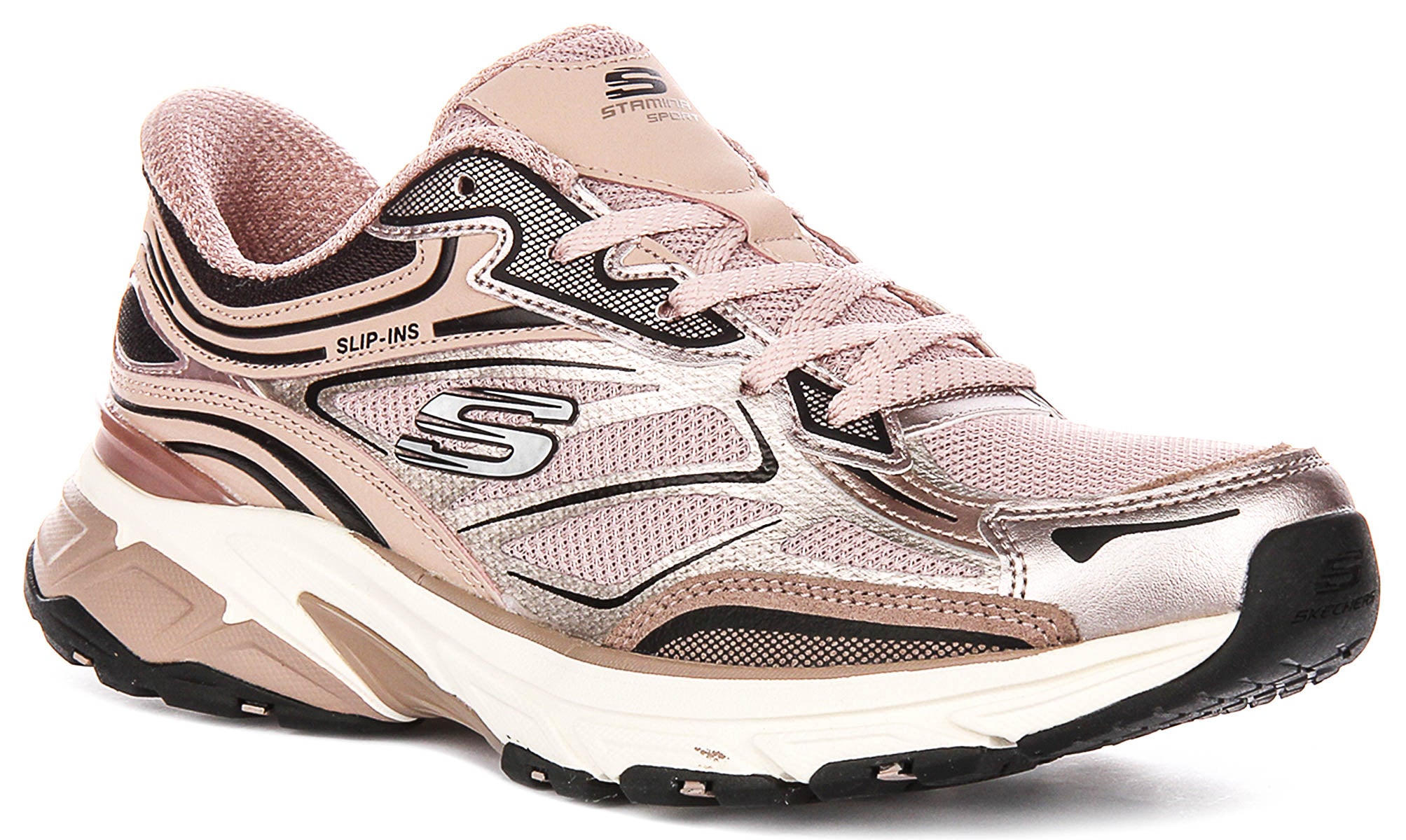 ROSE‼️ Skechers Slip-ins: D'Lites - Vintage Haze - OFF WHITE / PINK