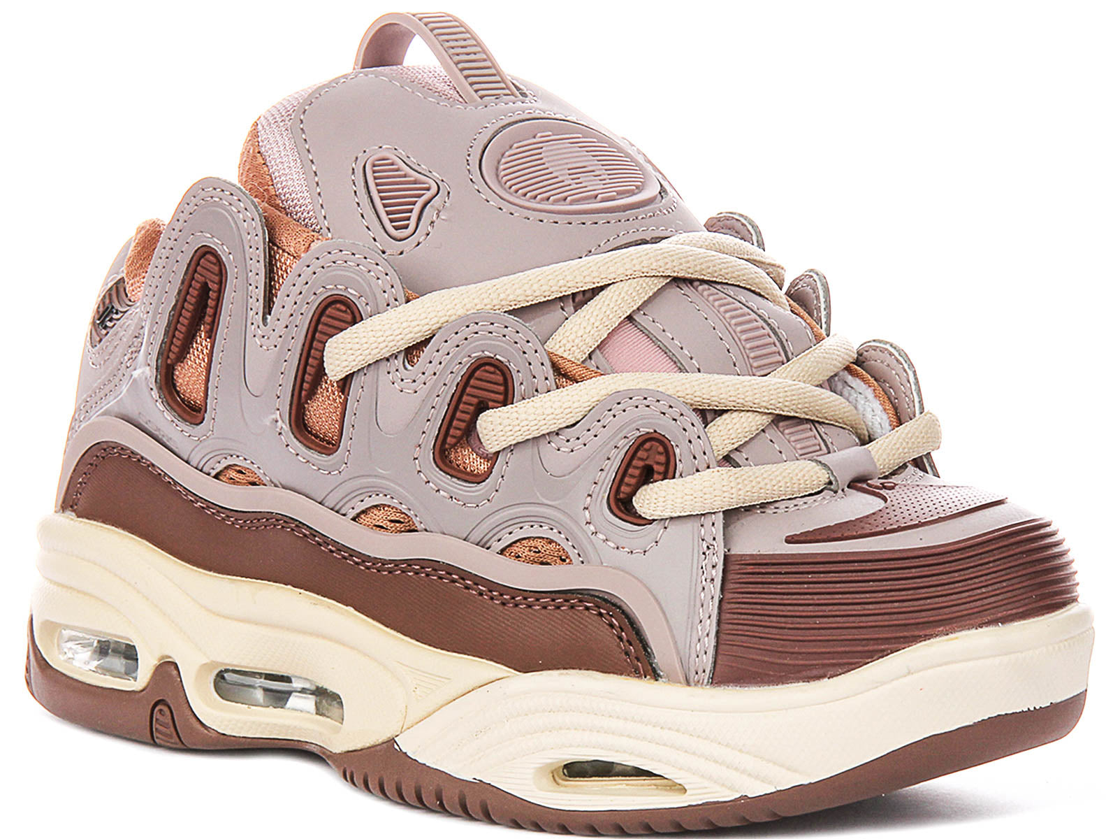 Osiris D3 2001 In Tan For Men | Lace Up Skate Brown Skate Trainers
