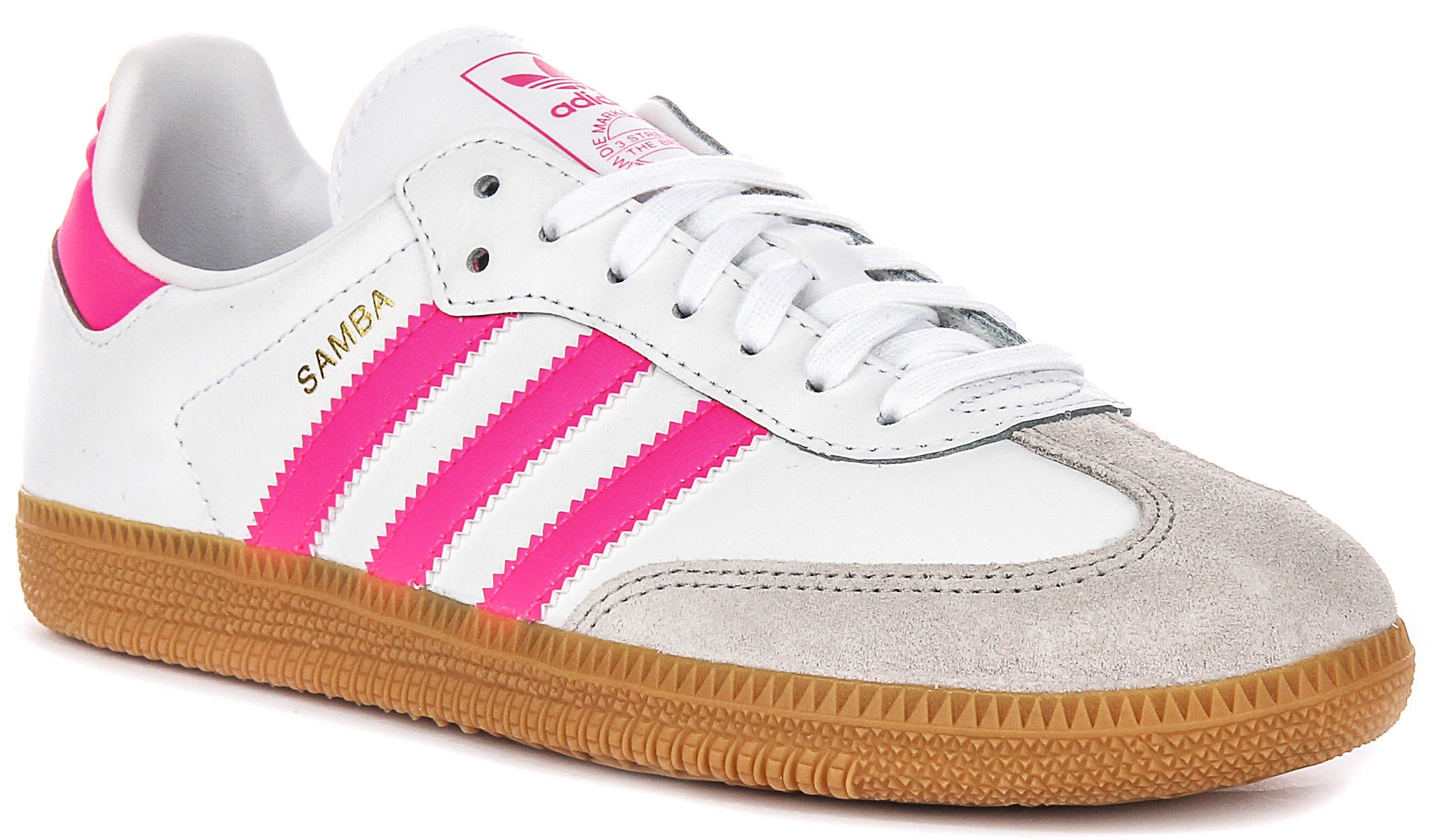 adidas Originals Junior Samba Og Trainers - White/Pink adidas Originals Junior Samba Og Trainers - White/Pink