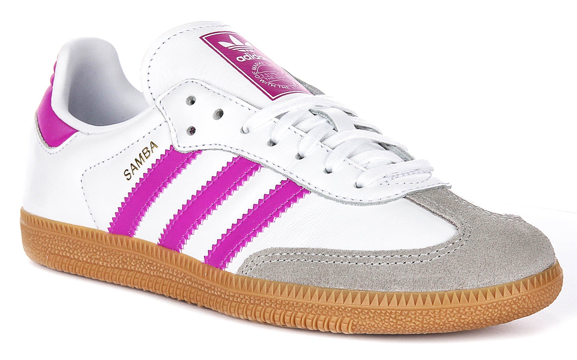 Adidas Samba White Purple For Youth | Lace up Trainers 4feetshoes Adidas Samba White Purple For Youth | Lace up Trainers 4feetshoes