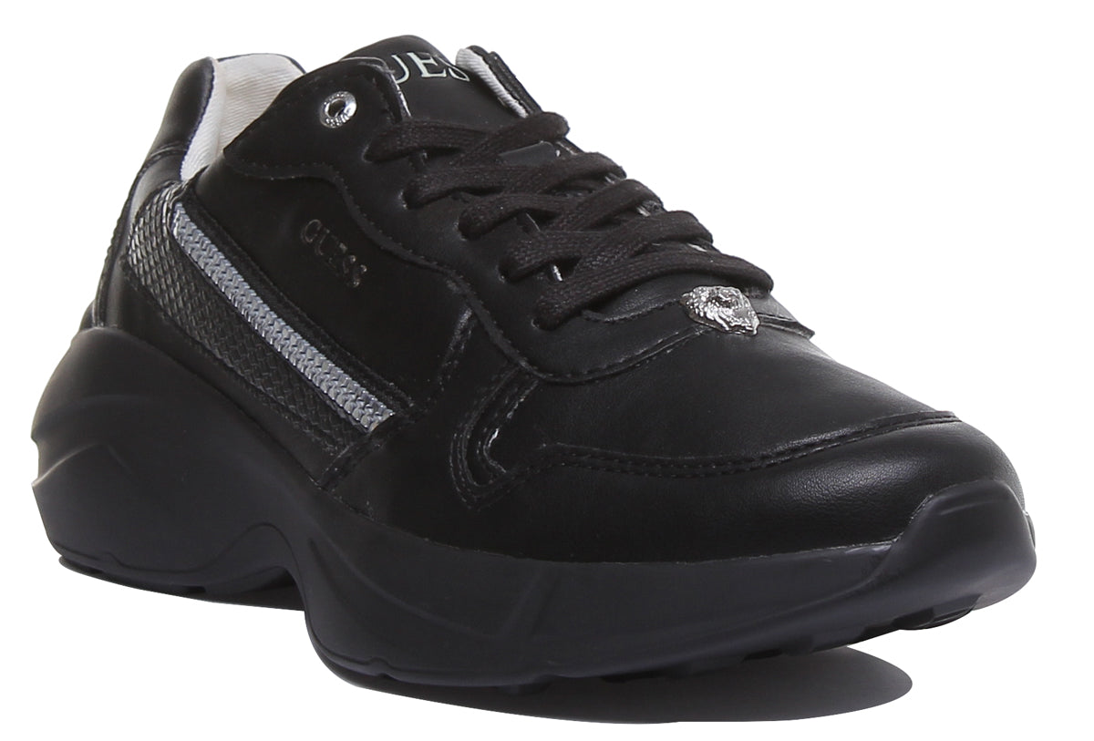 Guess Viterbo Men s Chunky Sole Lace Up Sneakers In Black