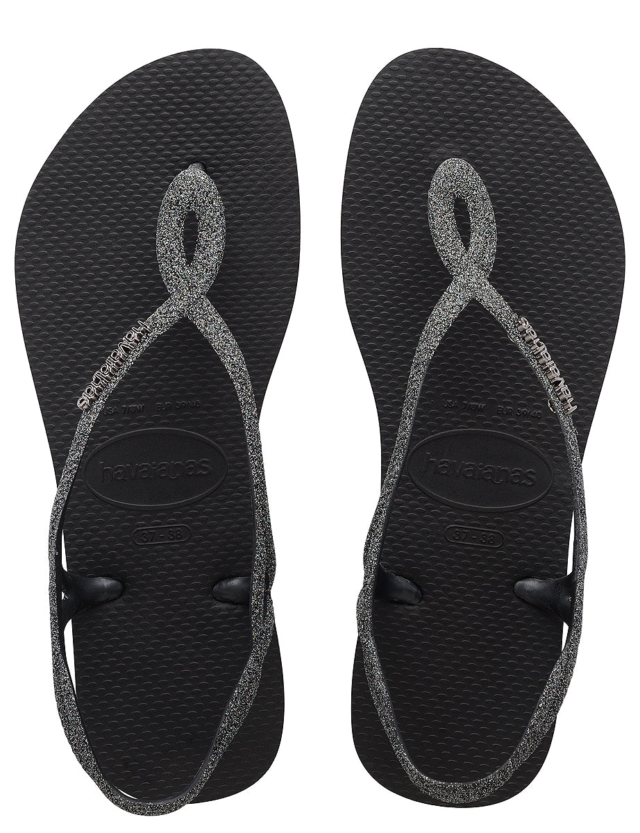 Havaianas Femme Havaianas Noir Paillettes Black Tong Havaianas