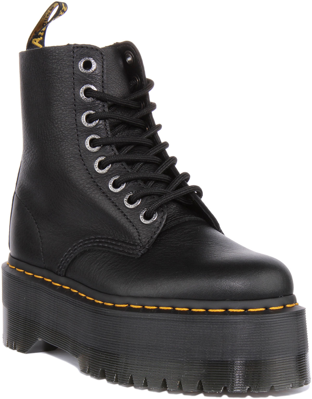 Dr Martens 1460 Pascal Max In Black Thick Sole Lace Up Platform
