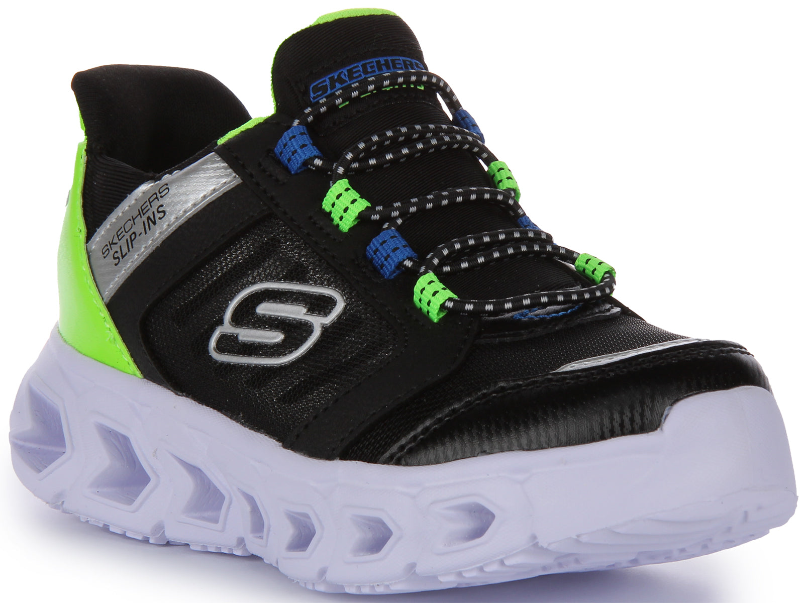 Skechers Hypno Flash 2.0 Slip Ins Black Green For Trainers – 4feetshoes
