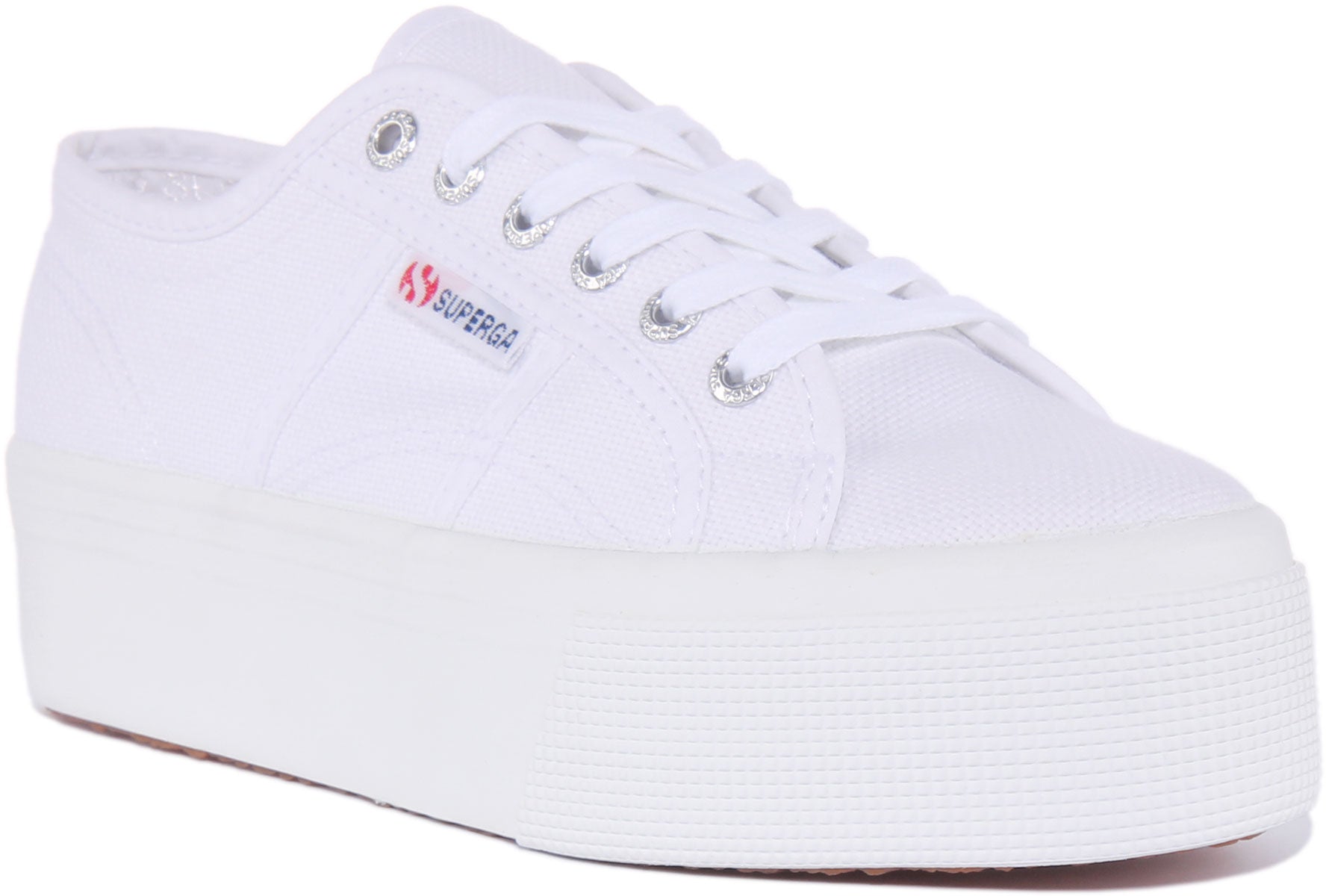 Superga 2790 Cotu In White For Women Platform Canvas Trainers