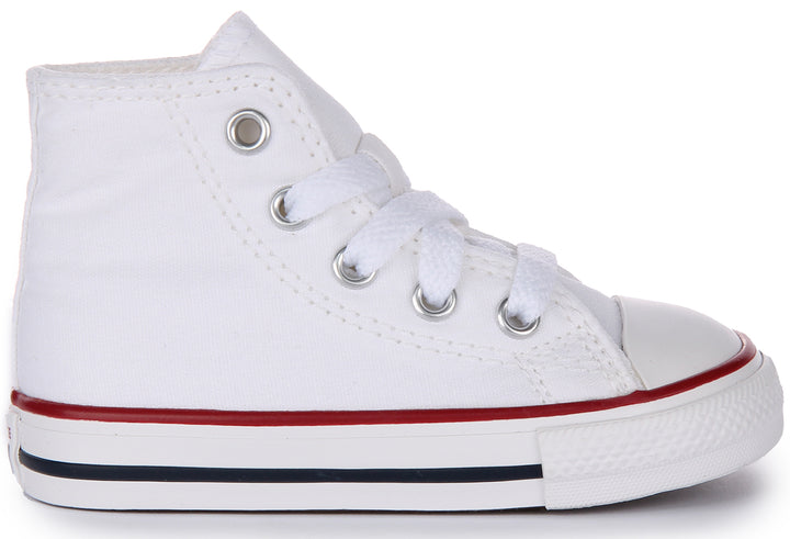 Converse All Star High 7J253C In White For Infants