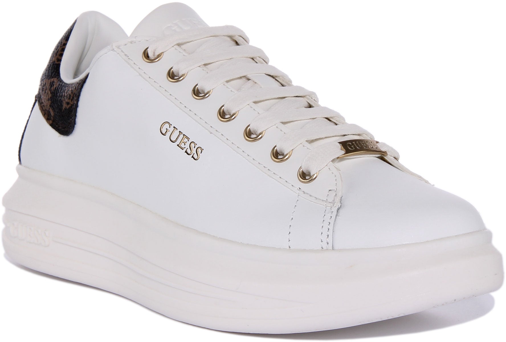 Guess Vibo In White 4G Brown For Women