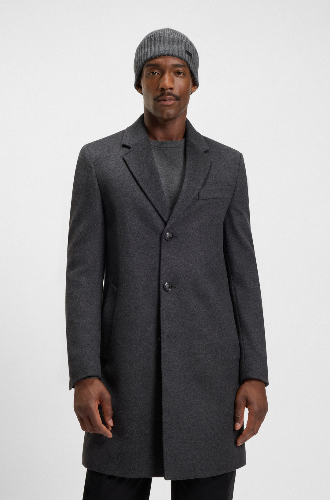 Boss Fati In Grey Wool Hat