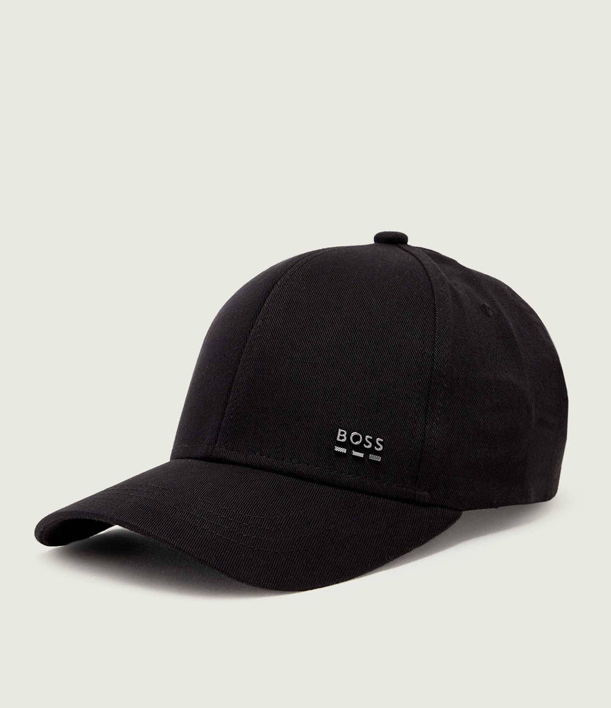 【BOSS】 Boss Zed Boss Metalic Logo In Black Hat | Hugo Boss Mens Cap