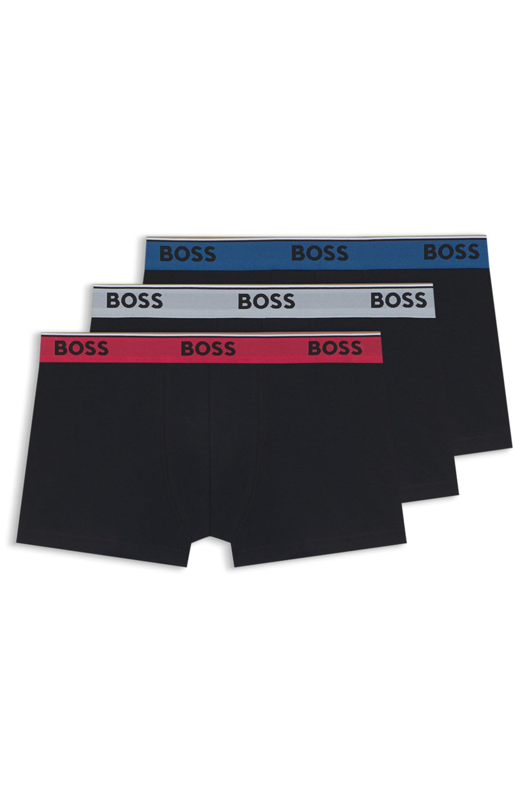 Boss Trunk 3 Pair Power In Black Grey Red Blue