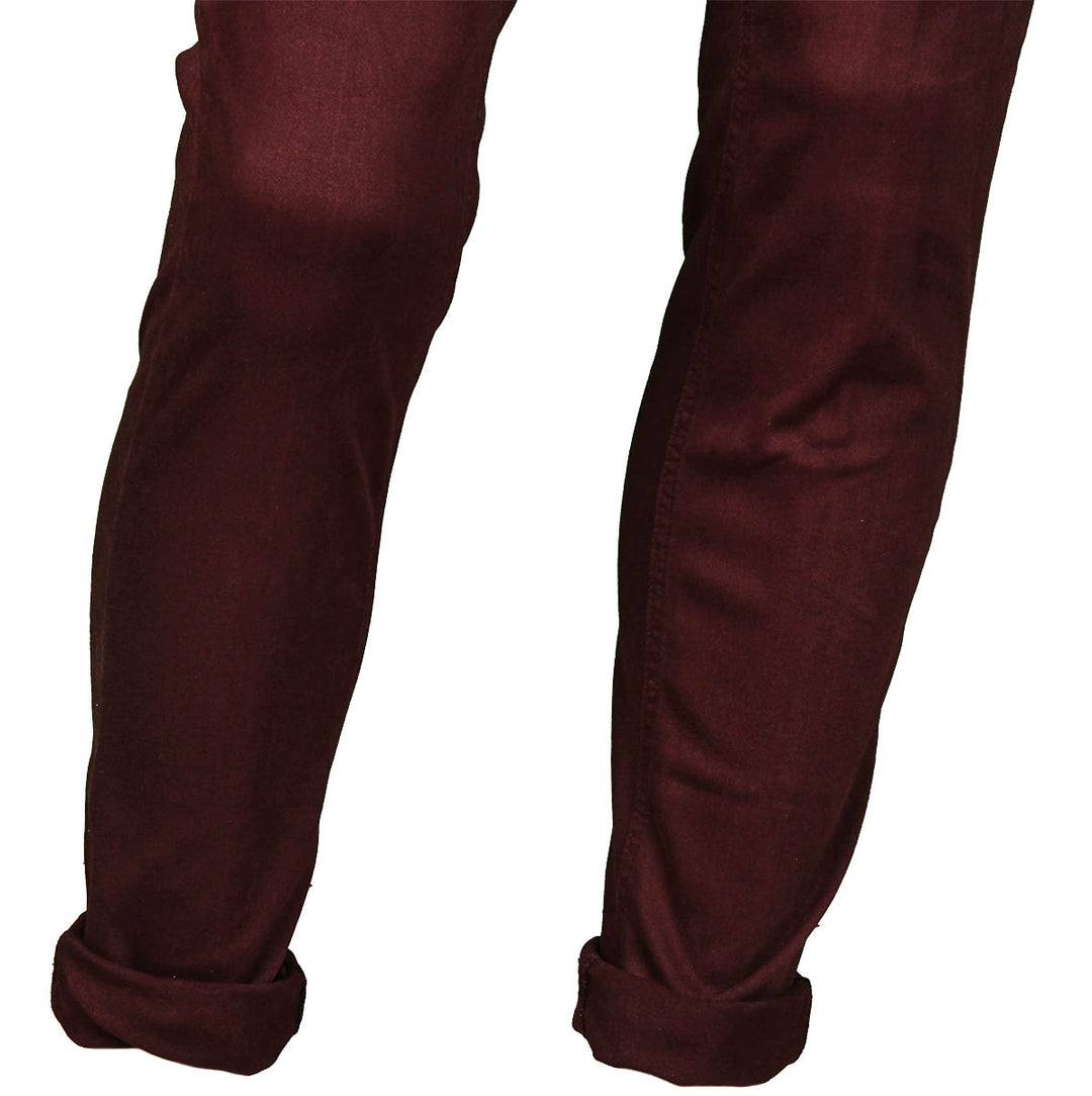 Replay Zeumar Hyperflex Dark Red Chinos For Men