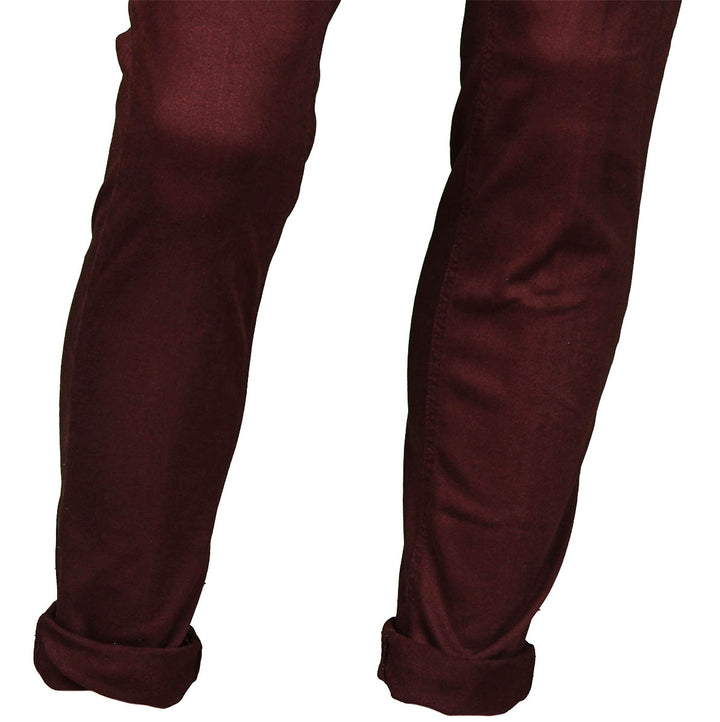Replay Zeumar Hyperflex Dark Red Chinos For Men