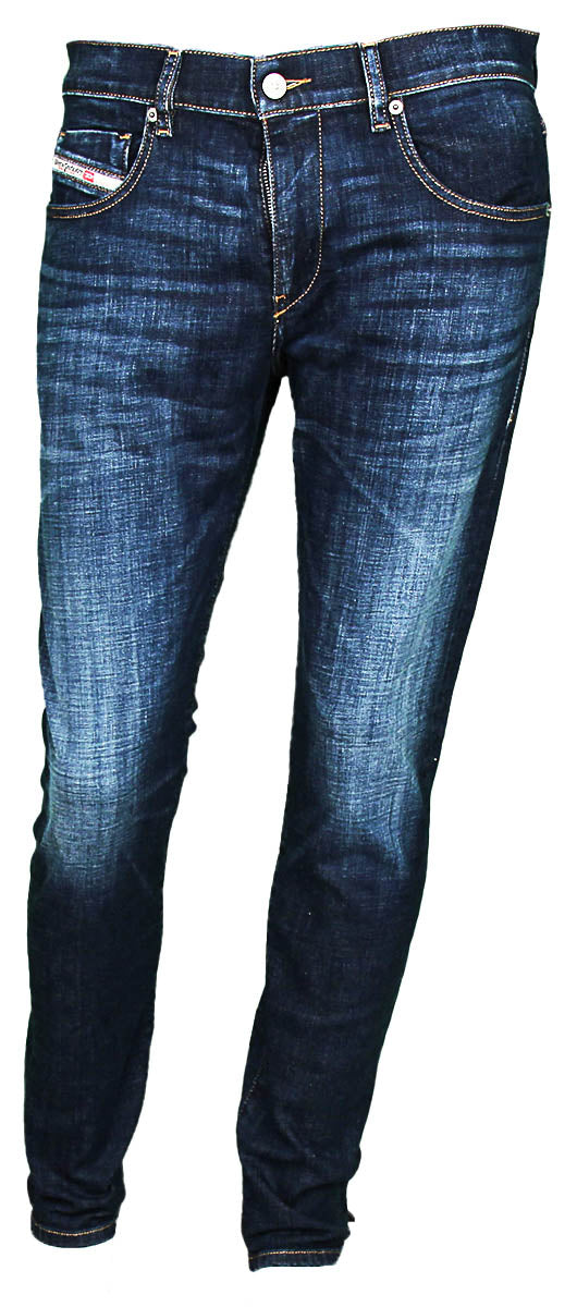 Diesel 2019 D Strukt Medium Blue Slim Fit Jeans For Men
