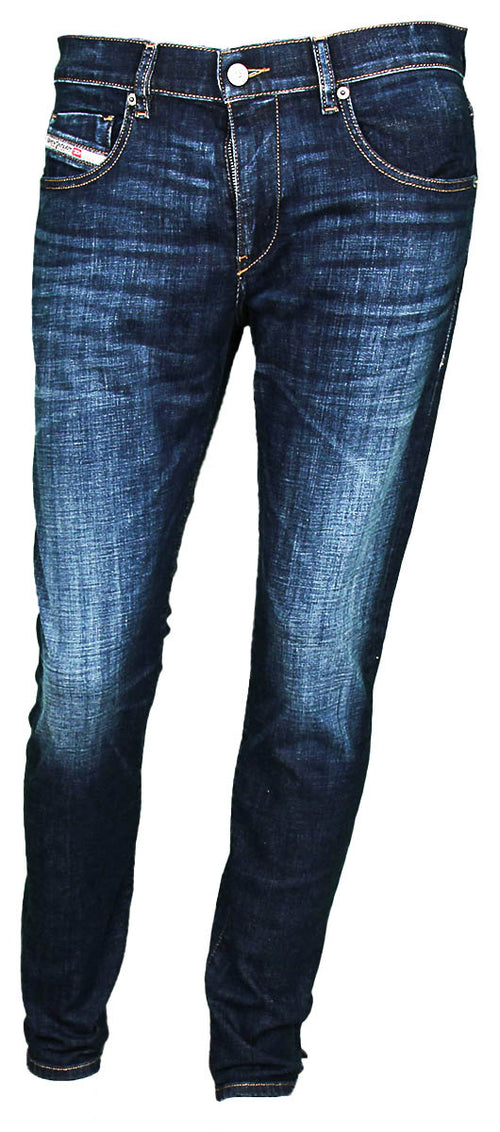 Diesel 2019 D Strukt Medium Blue Slim Fit Jeans For Men