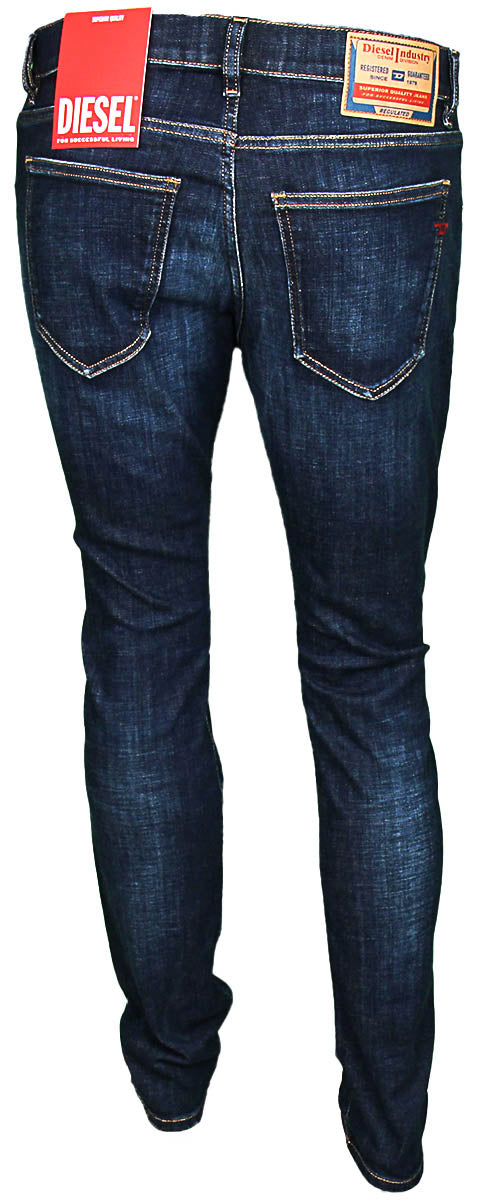 Diesel 2019 D Strukt Medium Blue Slim Fit Jeans For Men