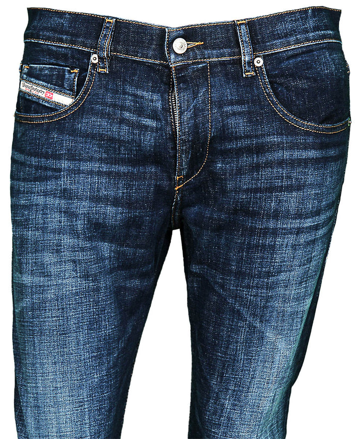 Diesel 2019 D Strukt Medium Blue Slim Fit Jeans For Men