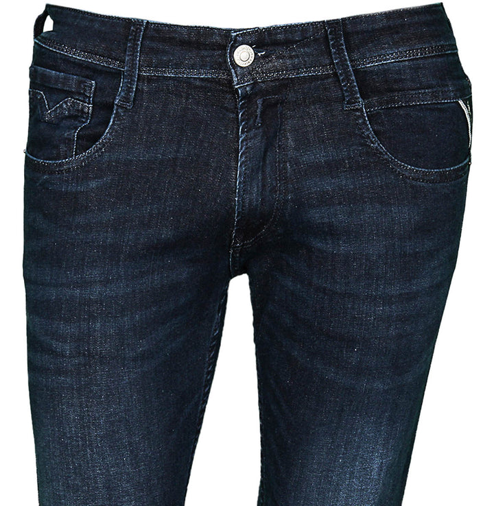 Replay Anbass Dark Indigo Power Stretch Slim Fit Jeans For Men