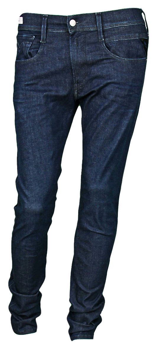 Replay Anbass In Ocean Blue Wash Jeans For Men