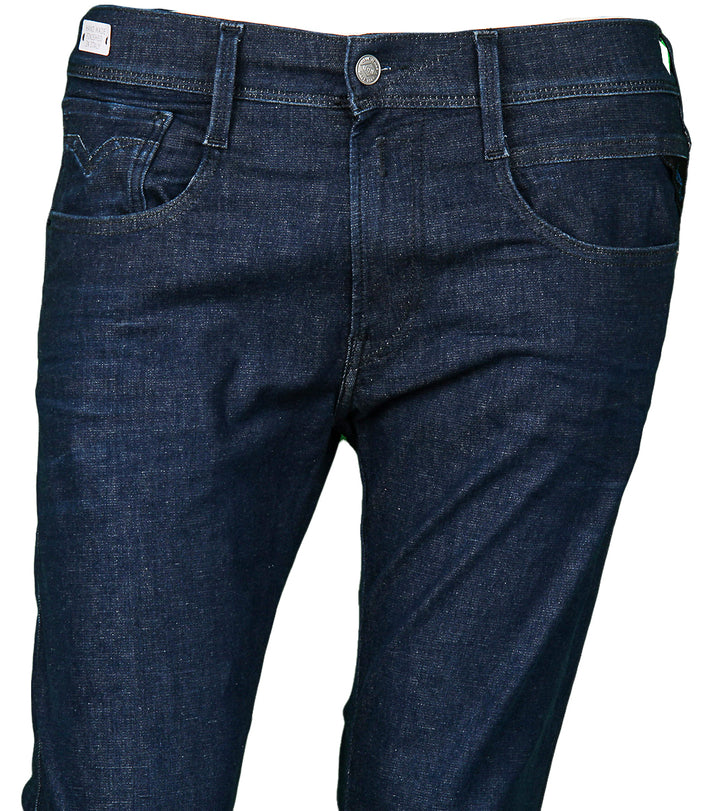 Replay Anbass In Ocean Blue Wash Jeans For Men