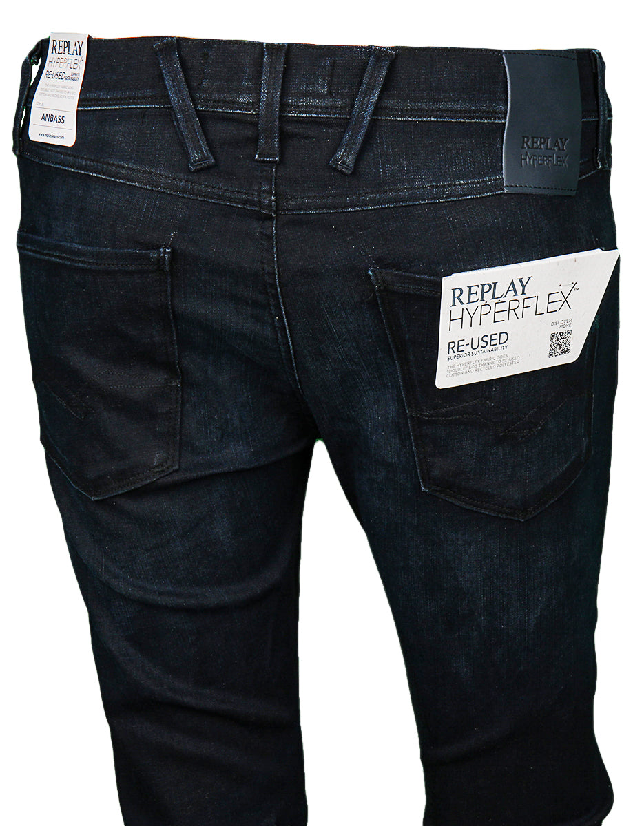 Replay Anbass Hyperflex Dark Blue Wash