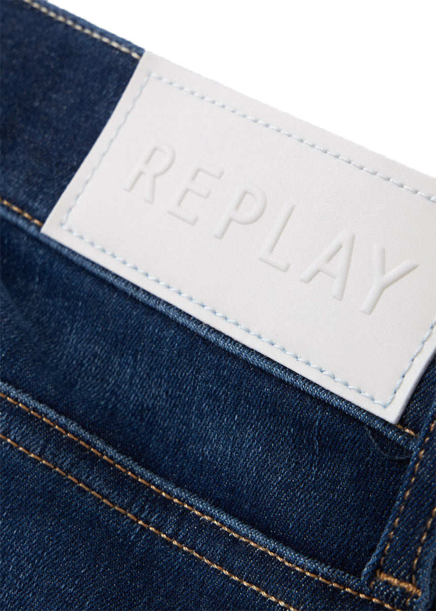 Replay Mickym Hyperflex Tappered Dark Blue Jean For Men