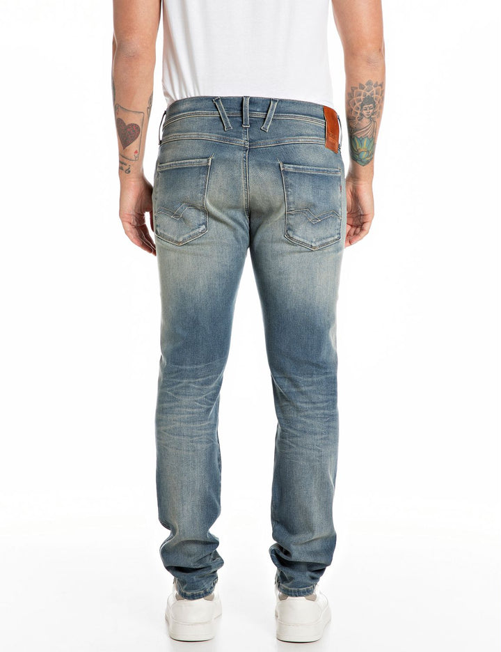 Replay Anbass Slim Fit Jeans For Men In Blue