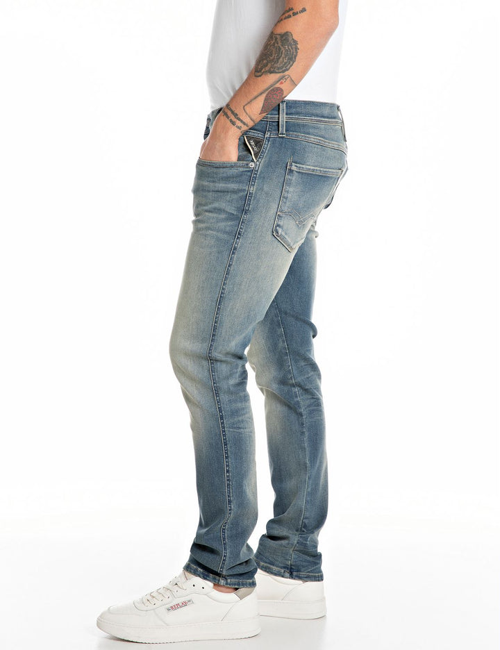 Replay Anbass Slim Fit Jeans For Men In Blue