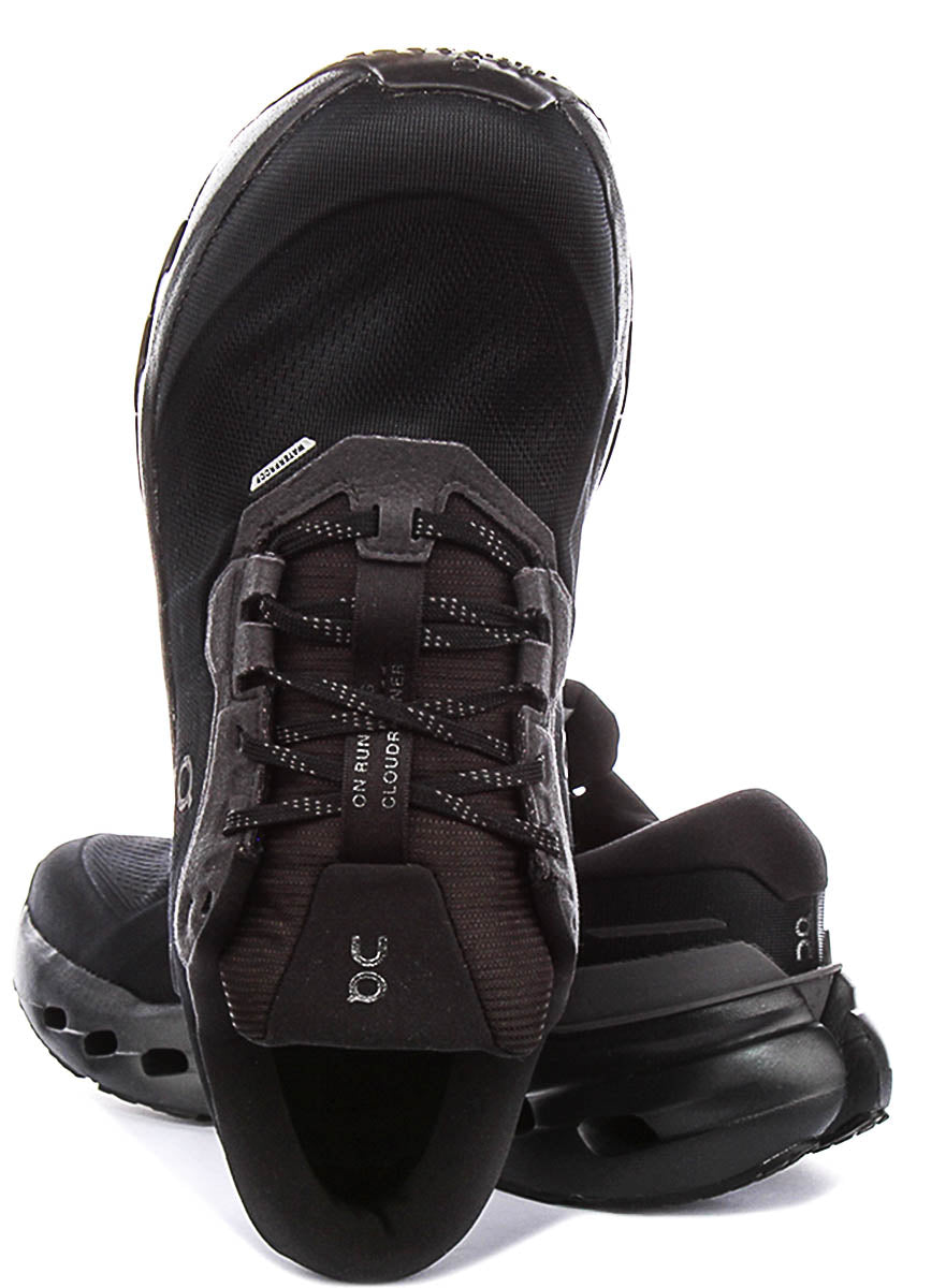On Running Cloudrunner 3 Waterproof In All Black For Men