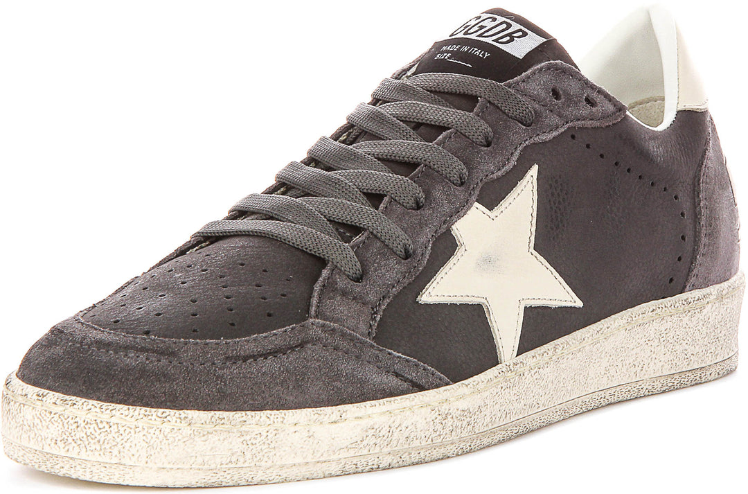 Golden Goose Ball Star In Antracite For Men