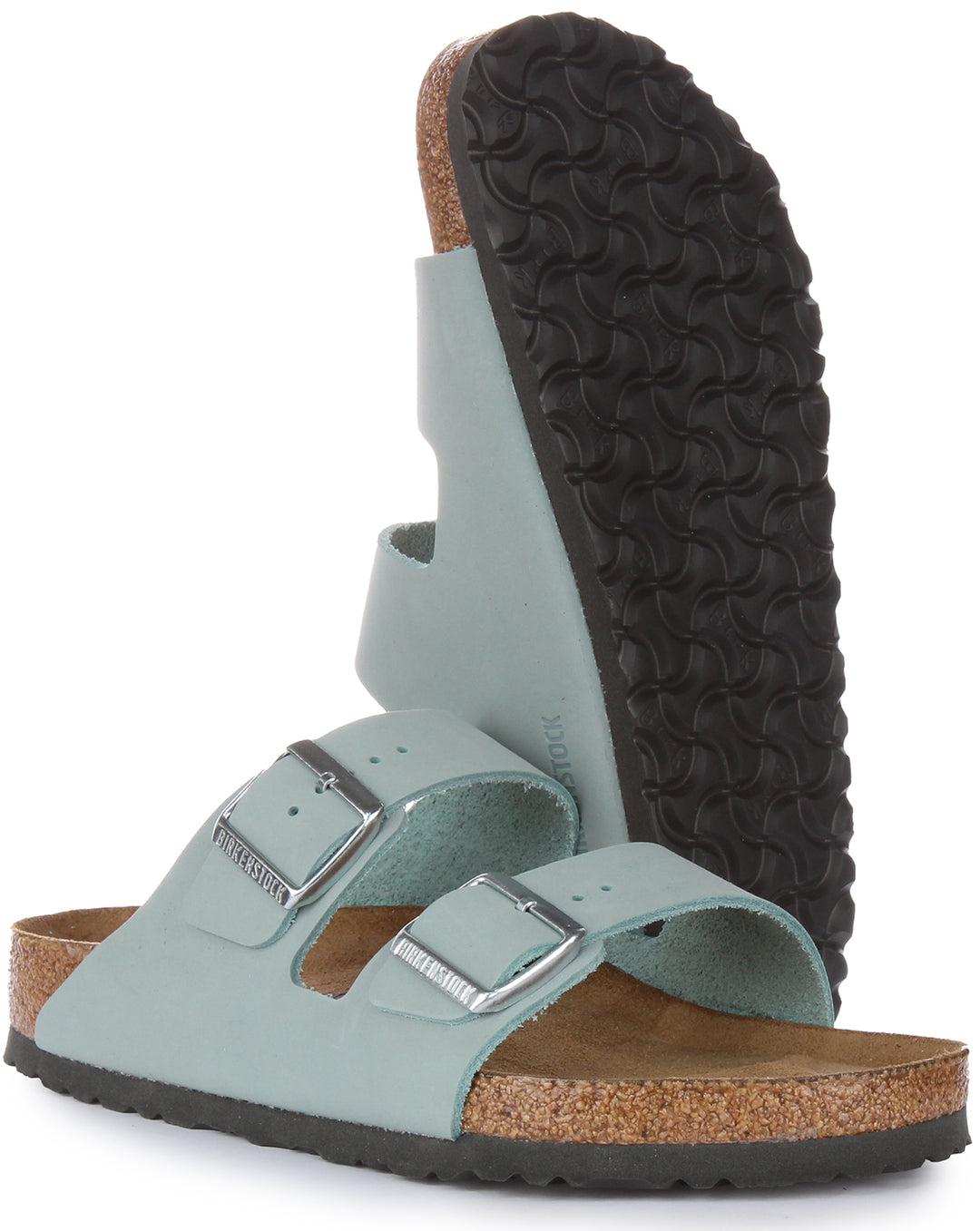 Birkenstock Arizona Nubuk Leder Sandale Aquablau
