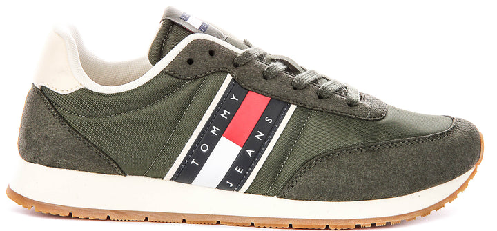 Tommy Hilfiger Classic Runner In Army Green For Men Sneaker
