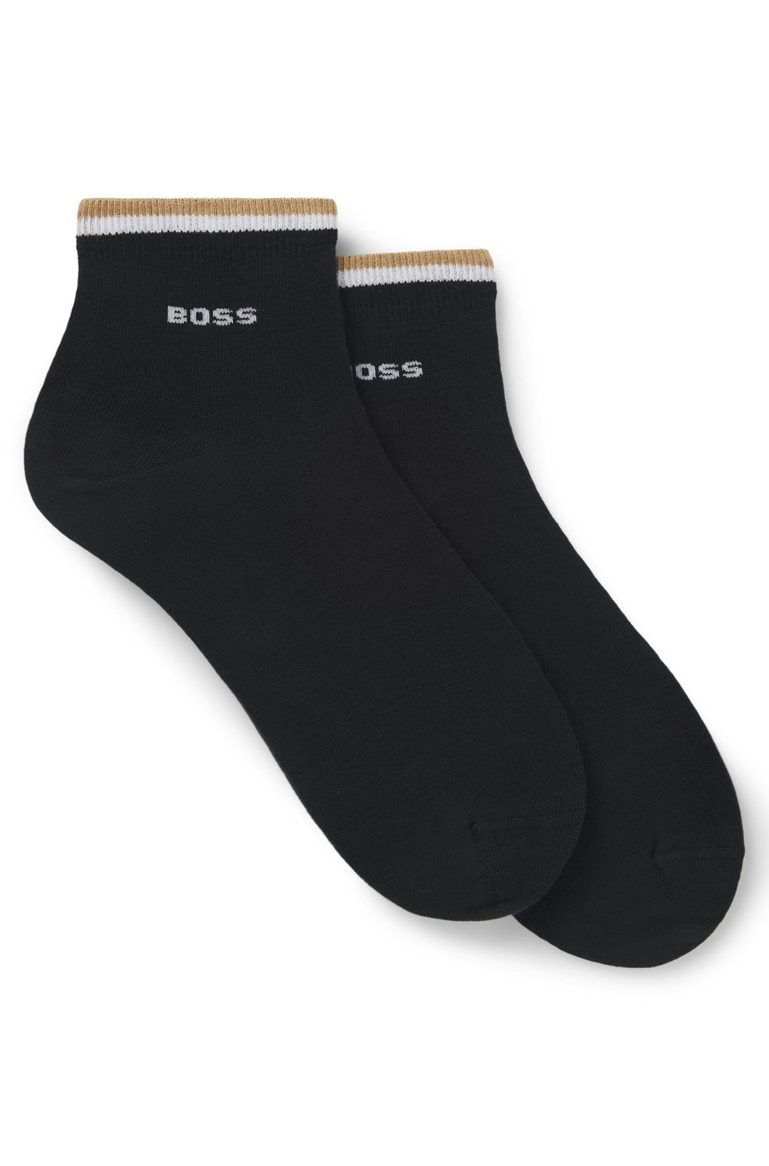 Boss 2 Pair Shoe Stripe Socks In Black For Men