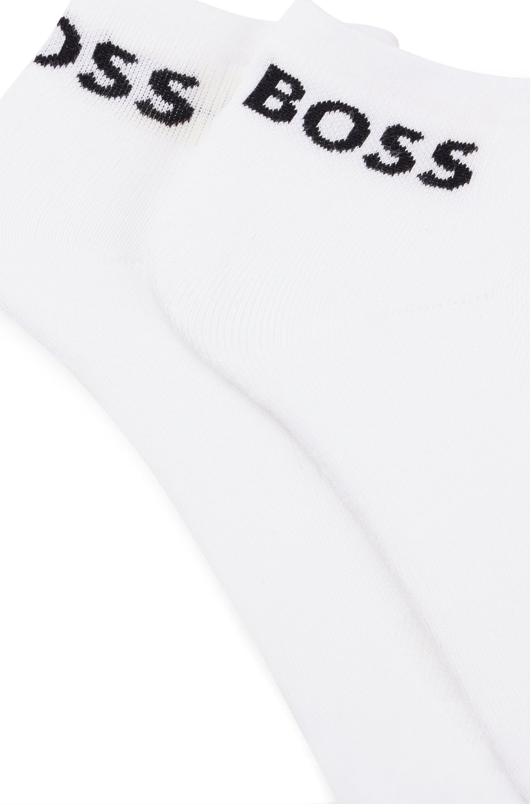 Boss Dos pares de calcetines de algodón hasta el tobillo para hombre en blanco